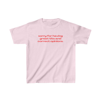 'SORRY FOR HAVING GREAT TITS' BABY TEE