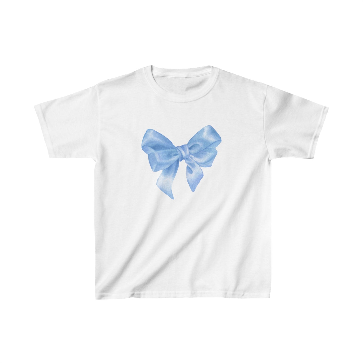 'Blue Bow' Baby Tee