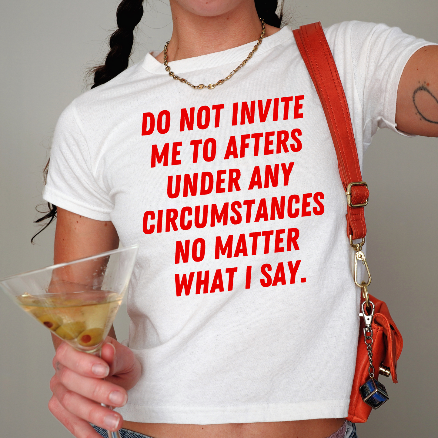 'DO NOT INVITE ME TO AN AFTERS' BABY TEE