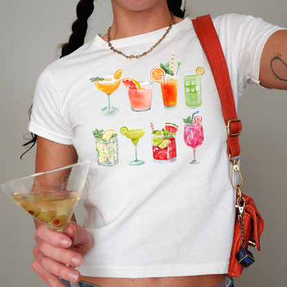 'COCKTAILS' BABY TEE